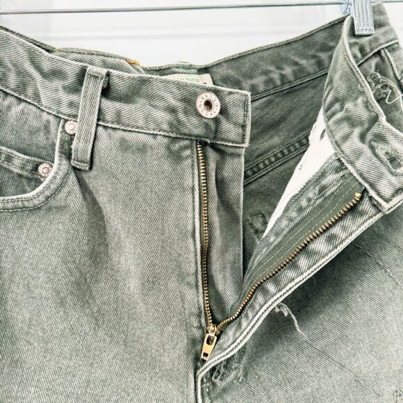 Vintage Guess Cutoff Shorts Green Denim Distressed Destroyed Beach Casual Size 4 - Picture 6 of 14